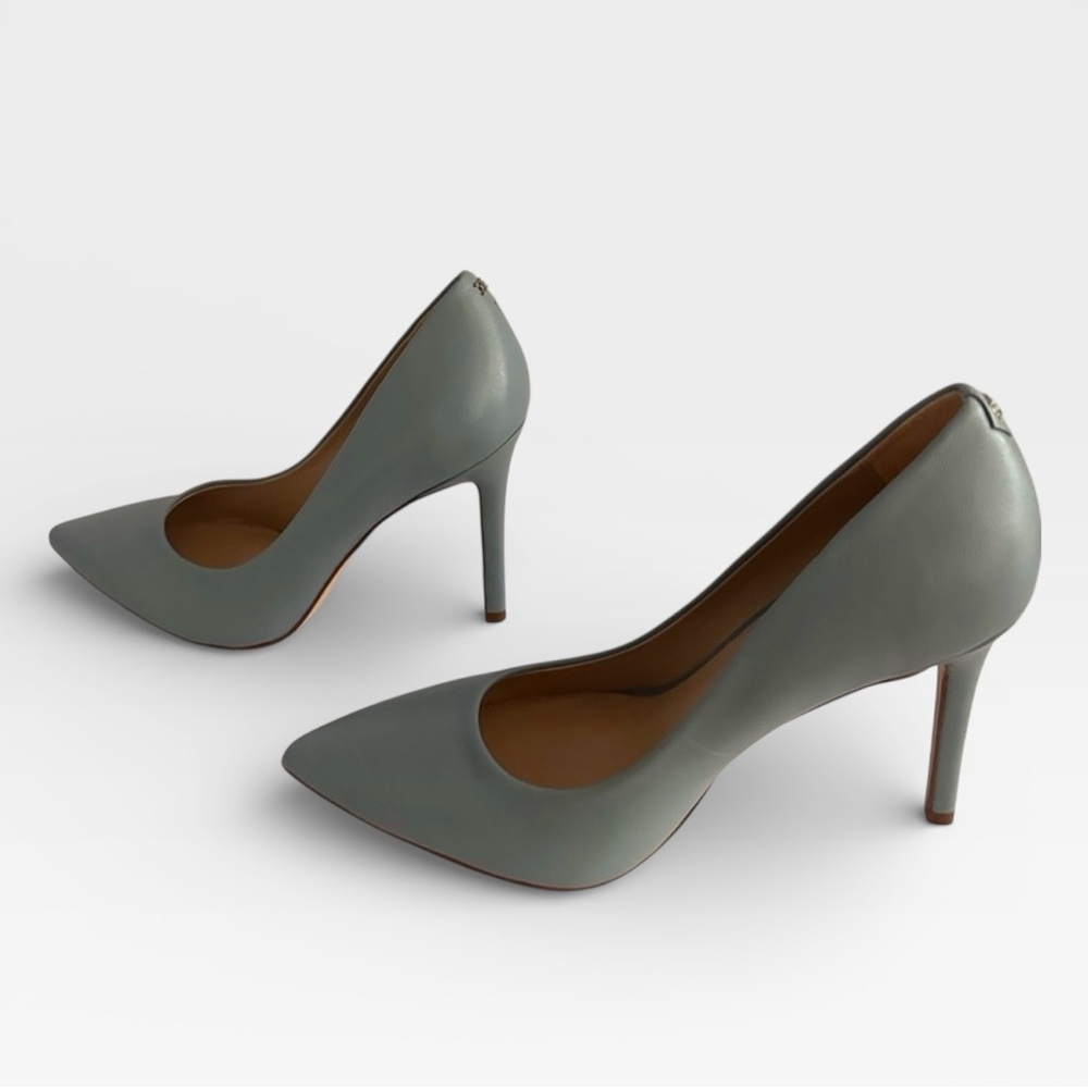 Sam Edelman Hazel Pointed Toe Light Blue Leather Women's Heels 6 1/2 6.5 - Picture 6 of 8